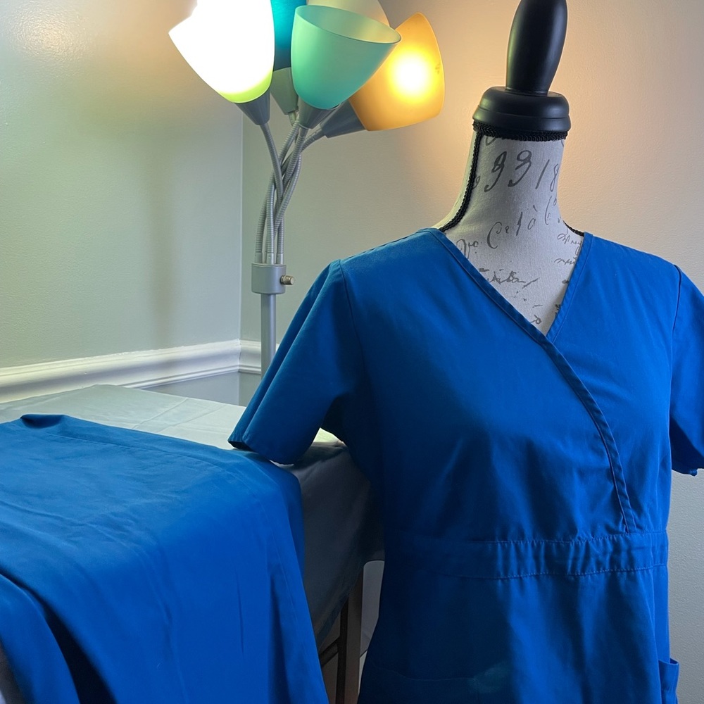 Royal blue scrubs set